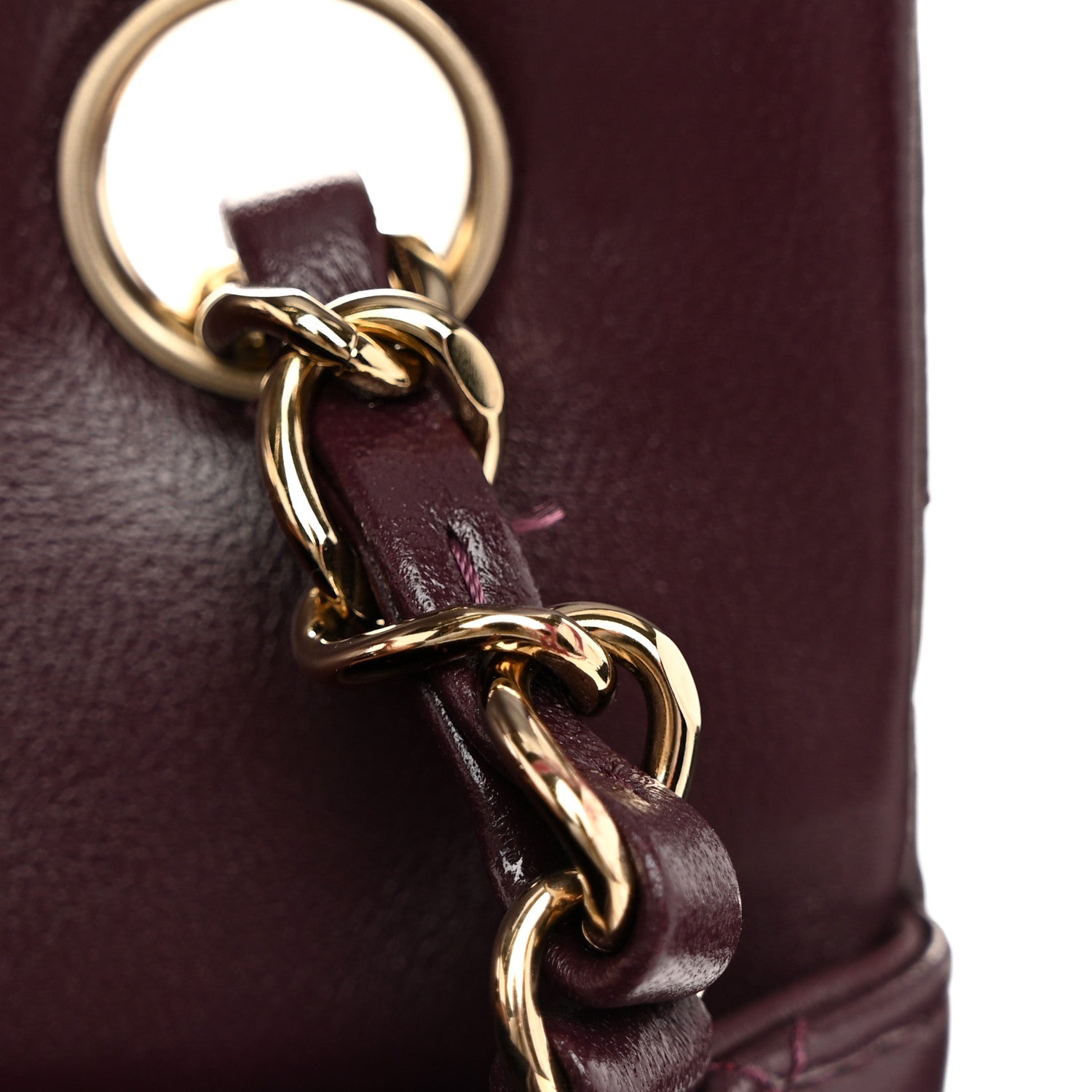 Chanel Lambskin Quilted Mini Rectangular Flap Burgundy 11 of 11
