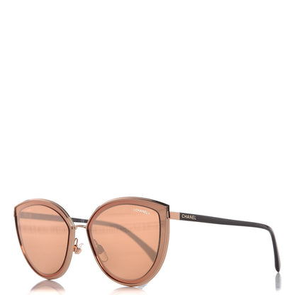 Chanel Metal Cat Eye Sunglasses 4222 Pink Gold 1 of 7