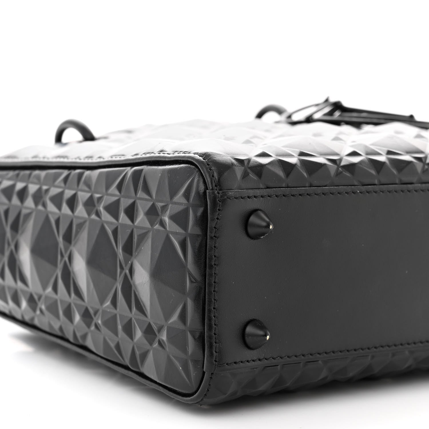 Christian Dior Calfskin Cannage Diamond Small My ABCDior Lady Dior Black 9 of 11