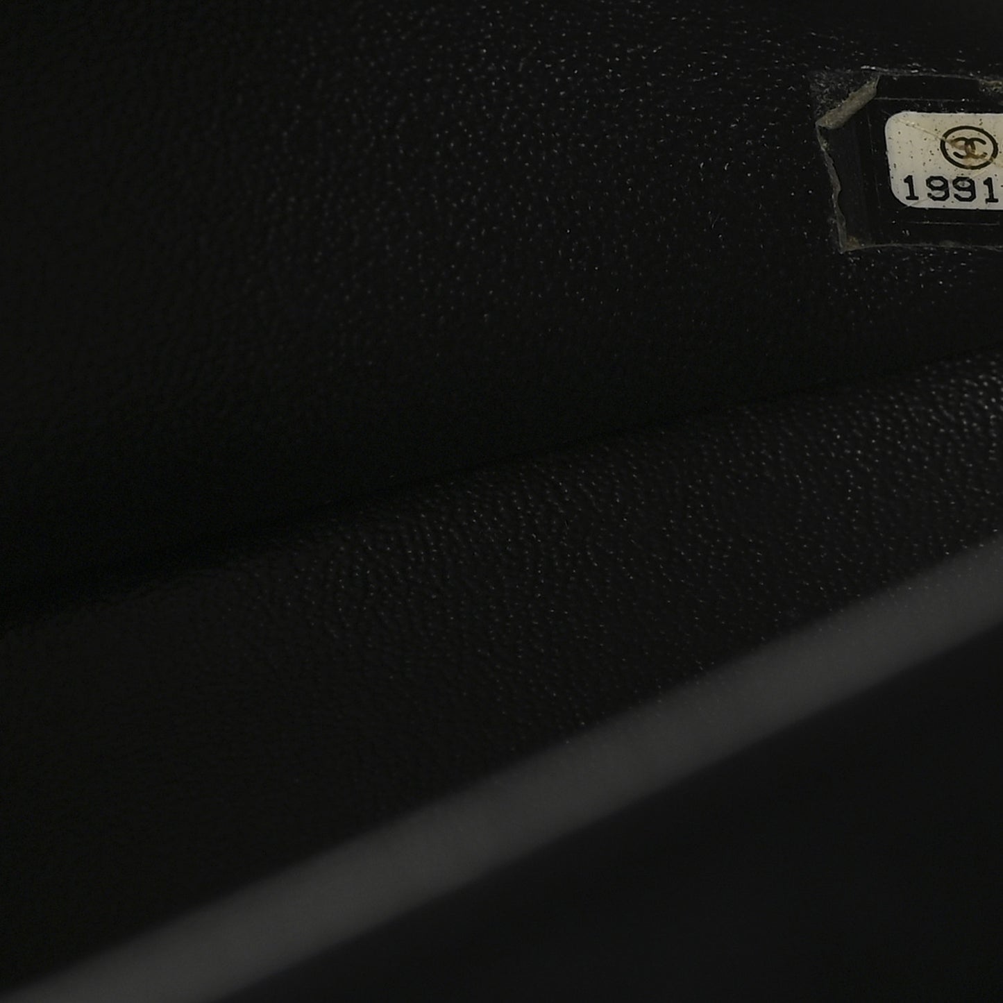 Patent Quilted Jumbo Double Flap Black