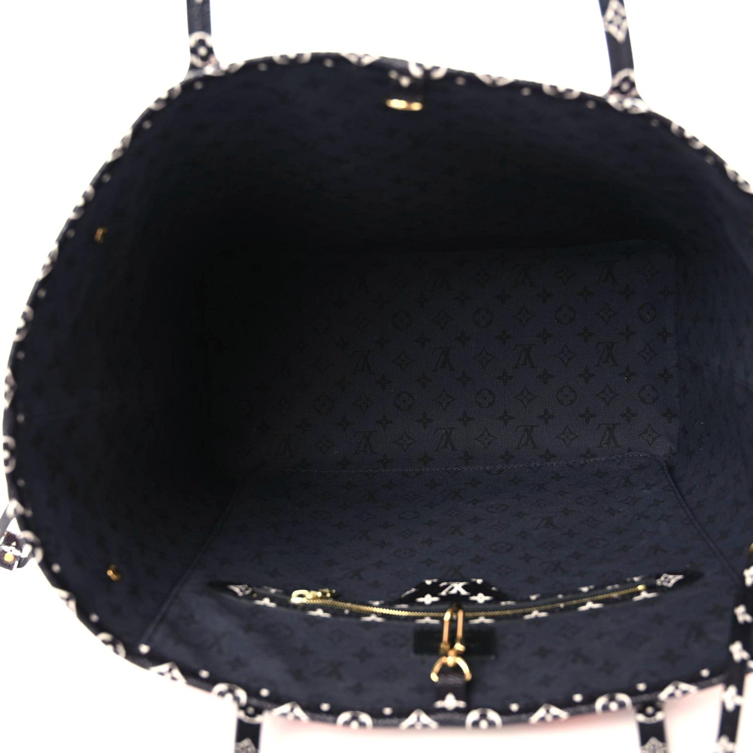 Louis Vuitton Monogram Giant Crafty Neverfull MM Creme Rouge Black 12 of 14