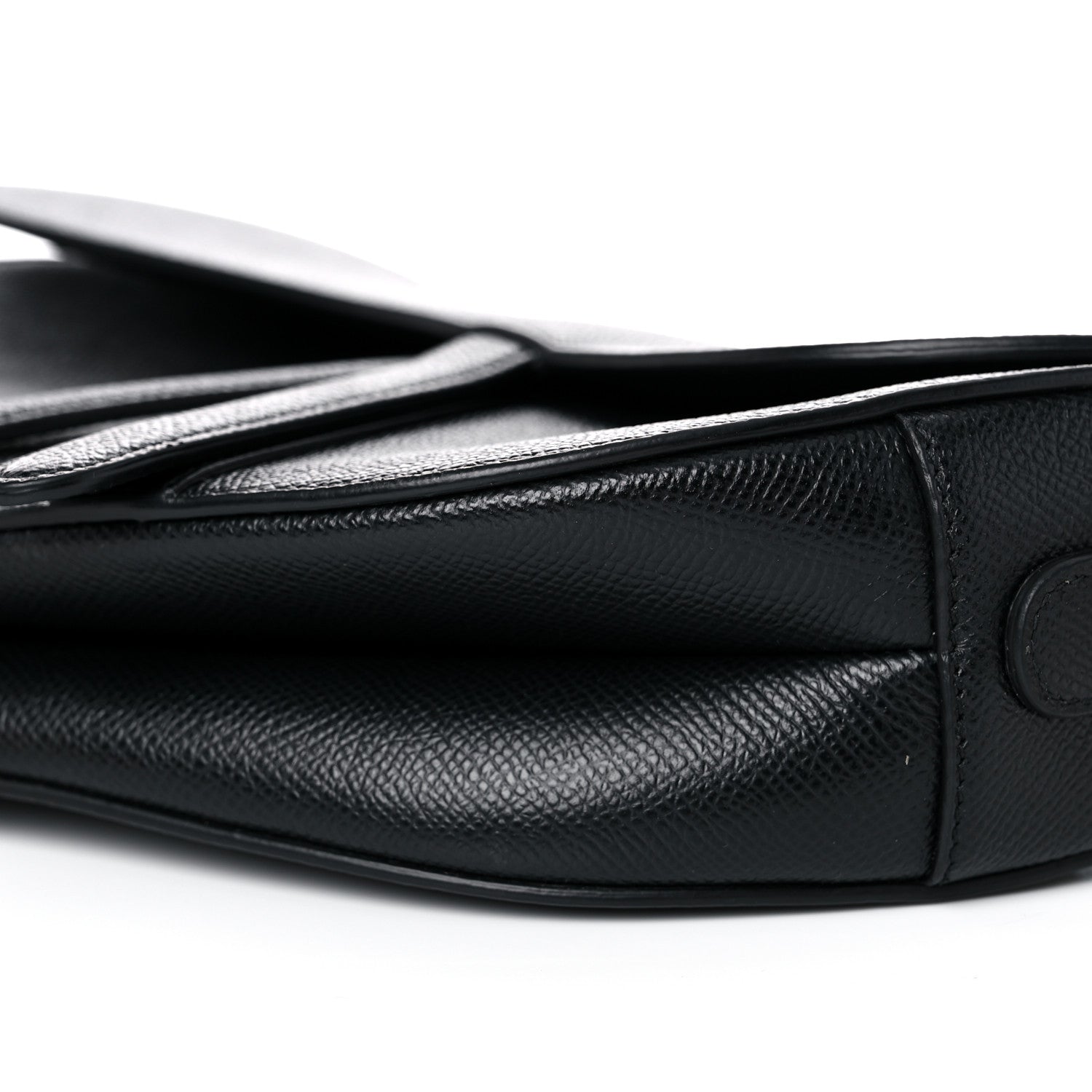 Christian Dior Grained Calfskin Saddle Bag Black 9 of 9