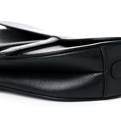 Christian Dior Grained Calfskin Saddle Bag Black 9 of 9