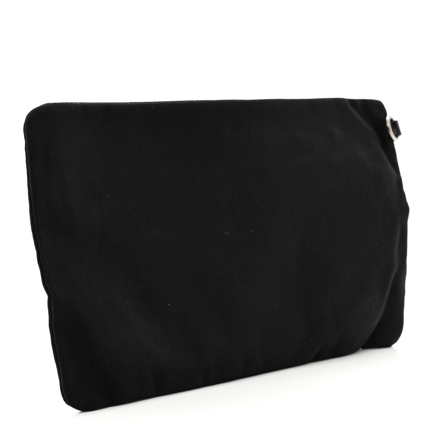 Nylon Calfskin Chesterfield Pouch Black