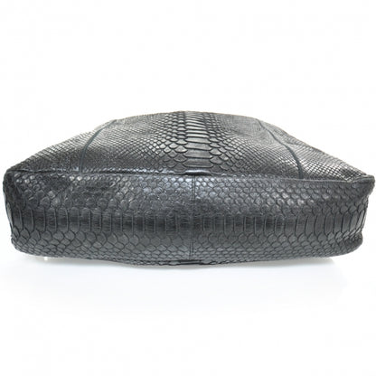 Gucci Python Large Horsebit Chain Hobo Black 4 of 10