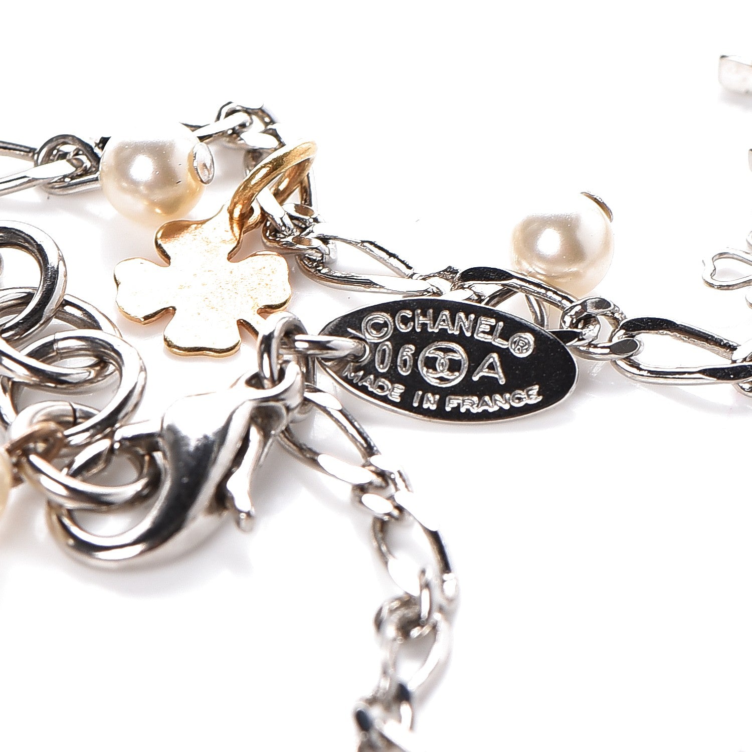 Chanel CC Lucky Charms Necklace Silver 6 of 6