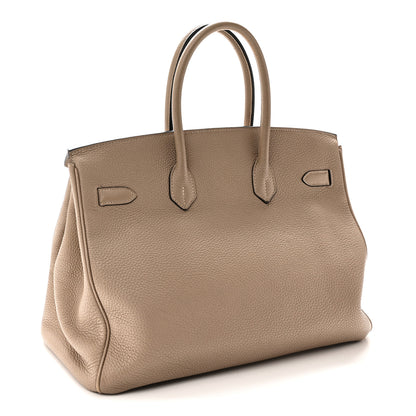 Hermes Taurillon Clemence Birkin 35 Gris Tourterelle 3 of 10