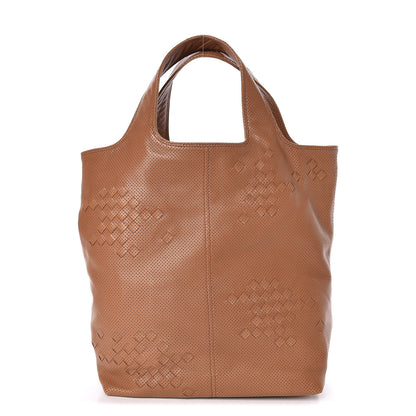 Bottega Veneta Nappa Intrecciato Perforated Regent Tote Noce 1 of 10