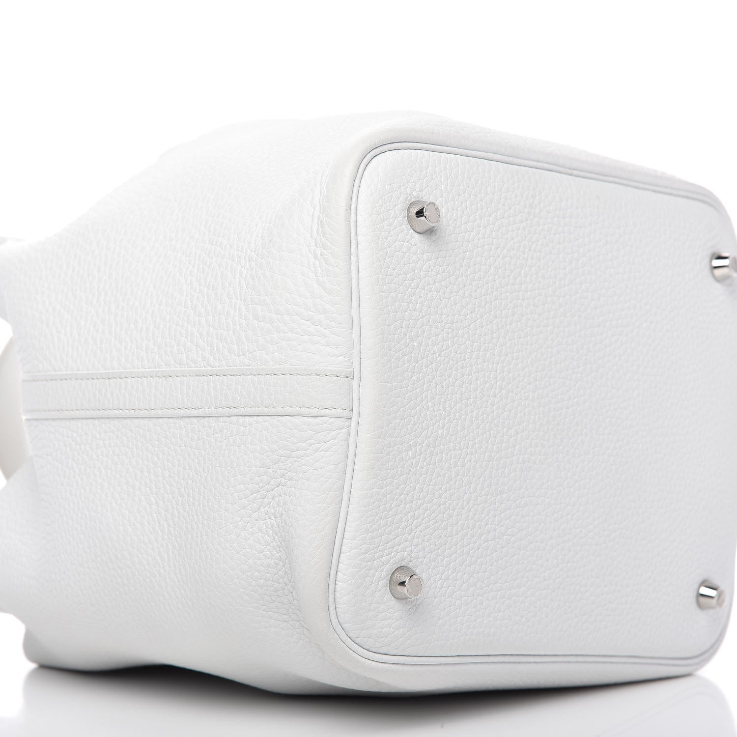 Hermes Taurillon Clemence Picotin 22 MM White 6 of 10