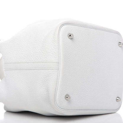 Hermes Taurillon Clemence Picotin 22 MM White 6 of 10