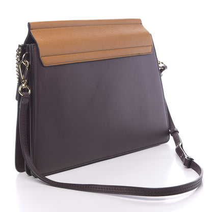Chloe Goatskin Smooth Calfskin Medium Faye Shoulder Bag Brown Purple 4 of 13