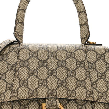 Balenciaga X GUCCI GG Supreme Monogram Small Hourglass Top Handle Bag Beige Ebony 8 of 10