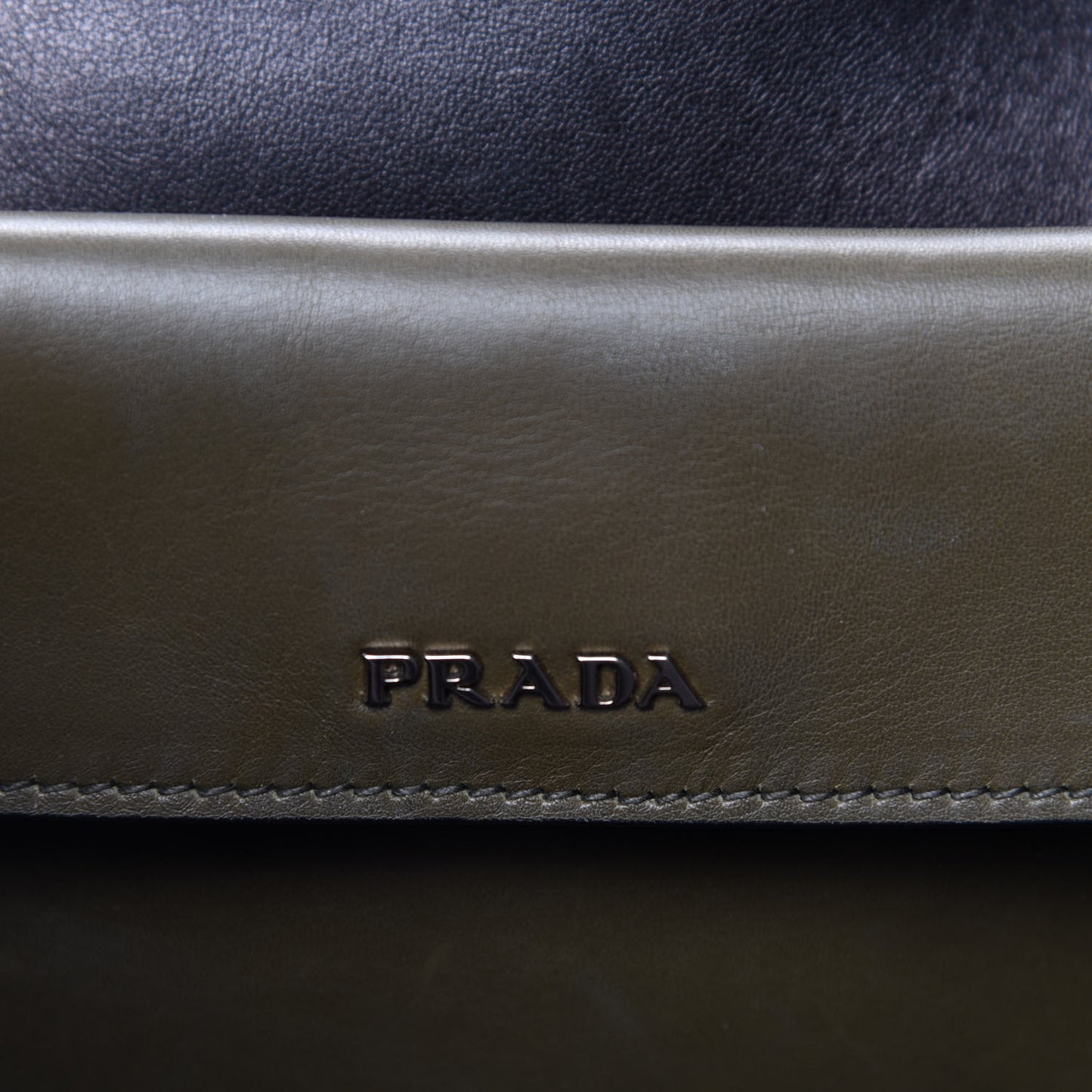 City Calfskin Convertible Top Handle Tote Militare Green Black