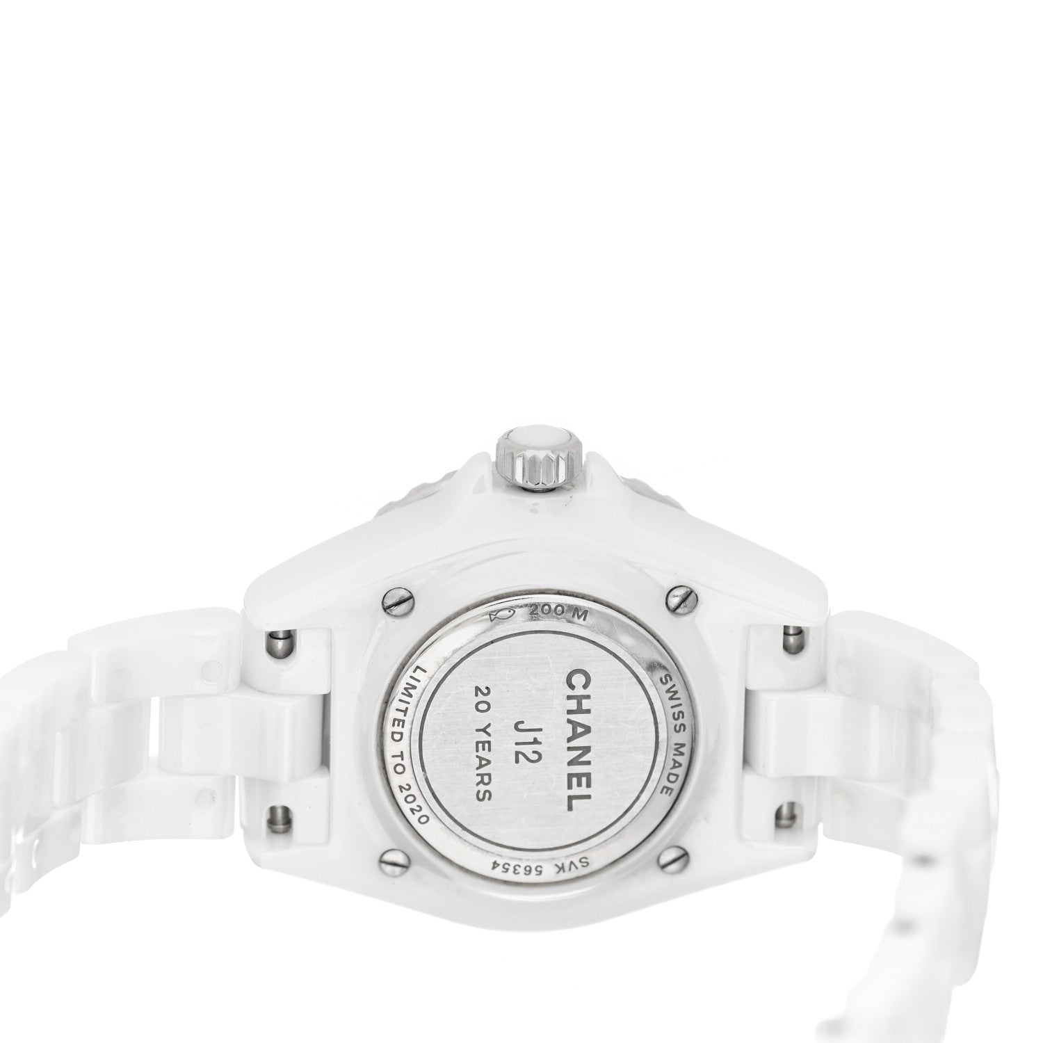 Chanel Stainless Steel Ceramic Diamond 33mm J12 Limited Edition Quartz Watch White 4 of 4