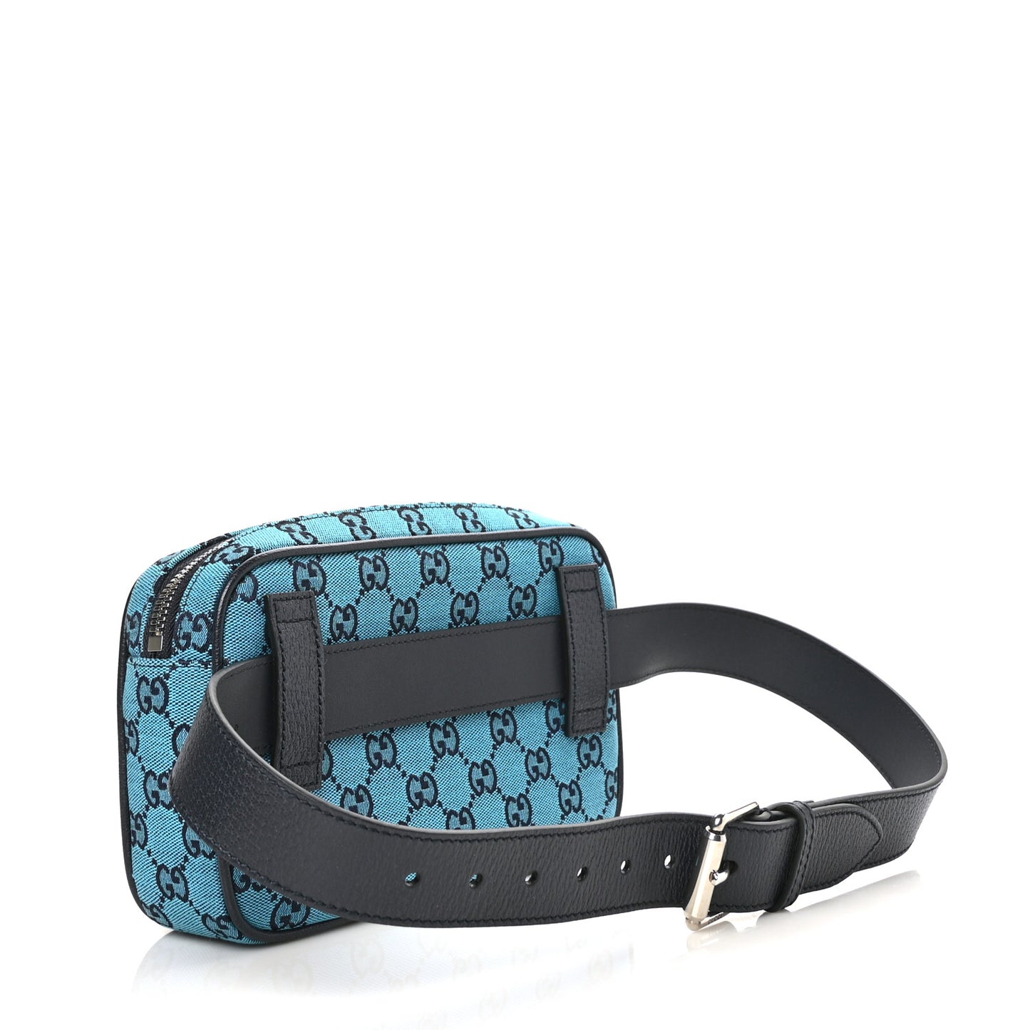 Monogram Multicolor Textured Calfskin Retro Interlocking G Belt Bag Light Blue