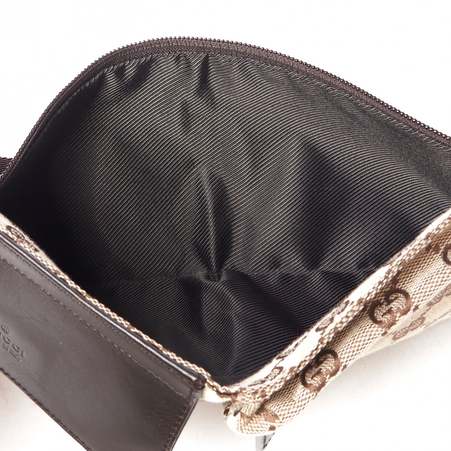 Gucci GG Monogram Double Pocket Belt Bag Dark Brown 4 of 7