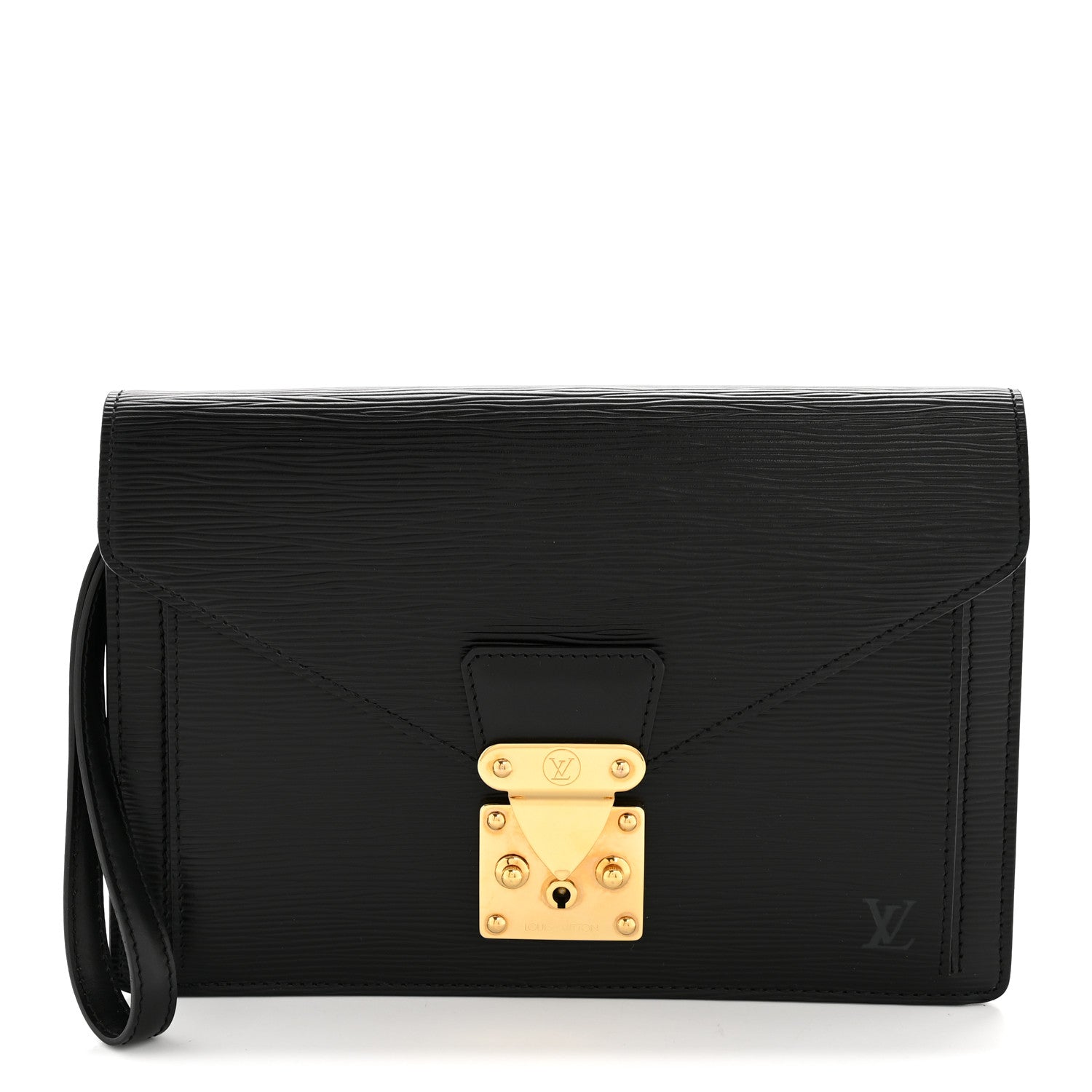 Louis Vuitton Epi Pochette Sellier Dragonne Clutch Black 1 of 13