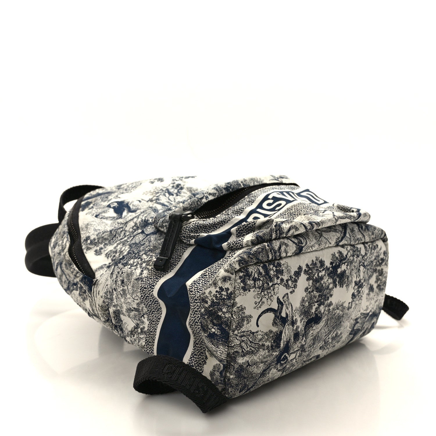 Christian Dior Nylon Technical Fabric Toile De Jouy Small Diortravel Backpack Blue 4 of 11