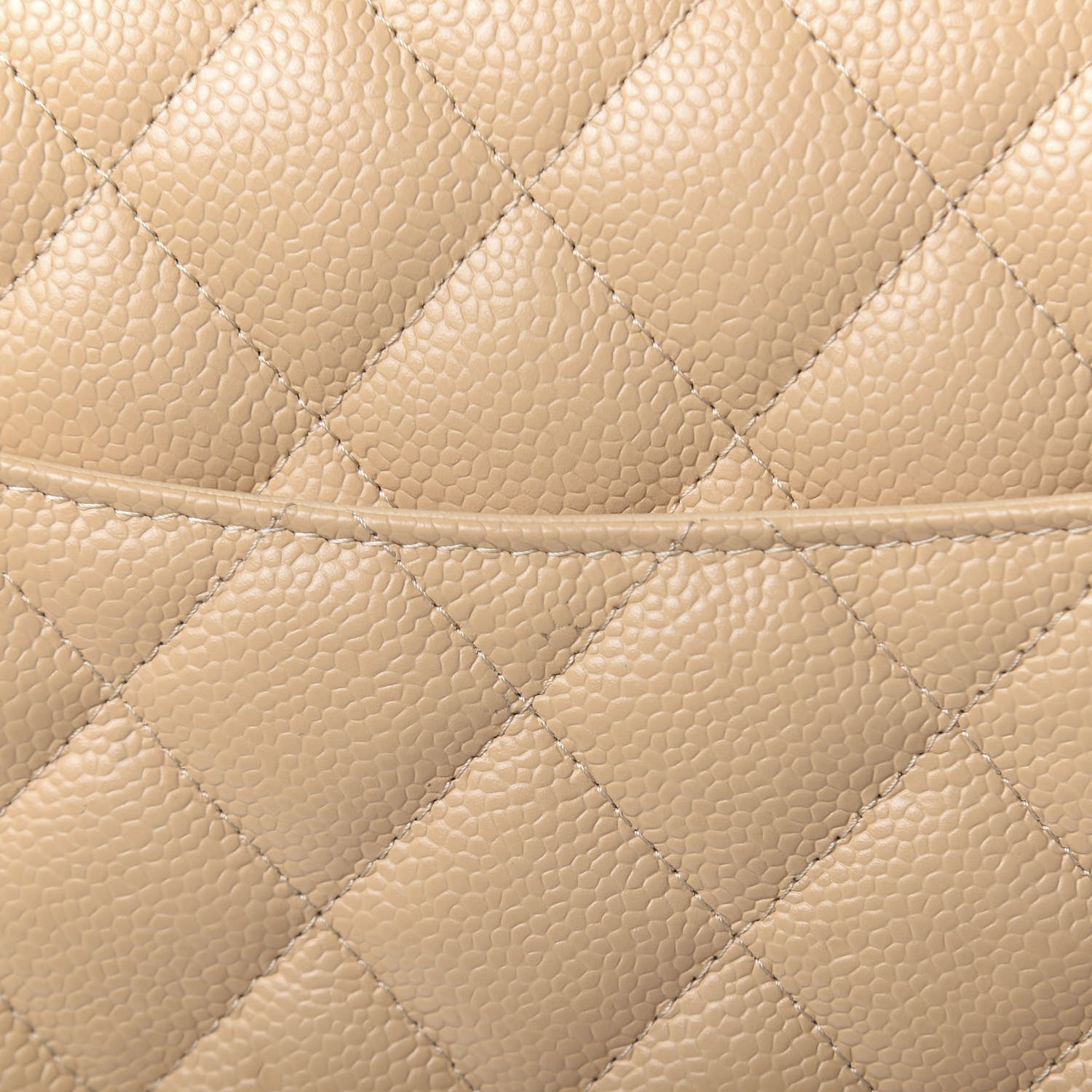 Chanel Caviar Quilted Jumbo Double Flap Beige 15 of 16