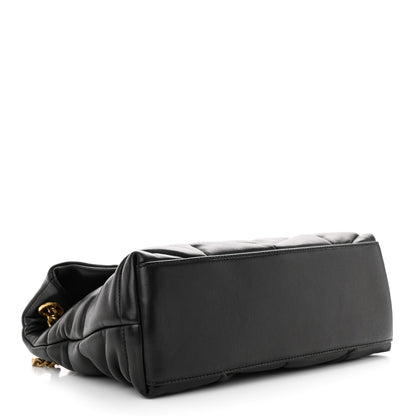 Saint Laurent Lambskin Quilted Small Loulou Puffer Monogram Chain Satchel Black 4 of 10
