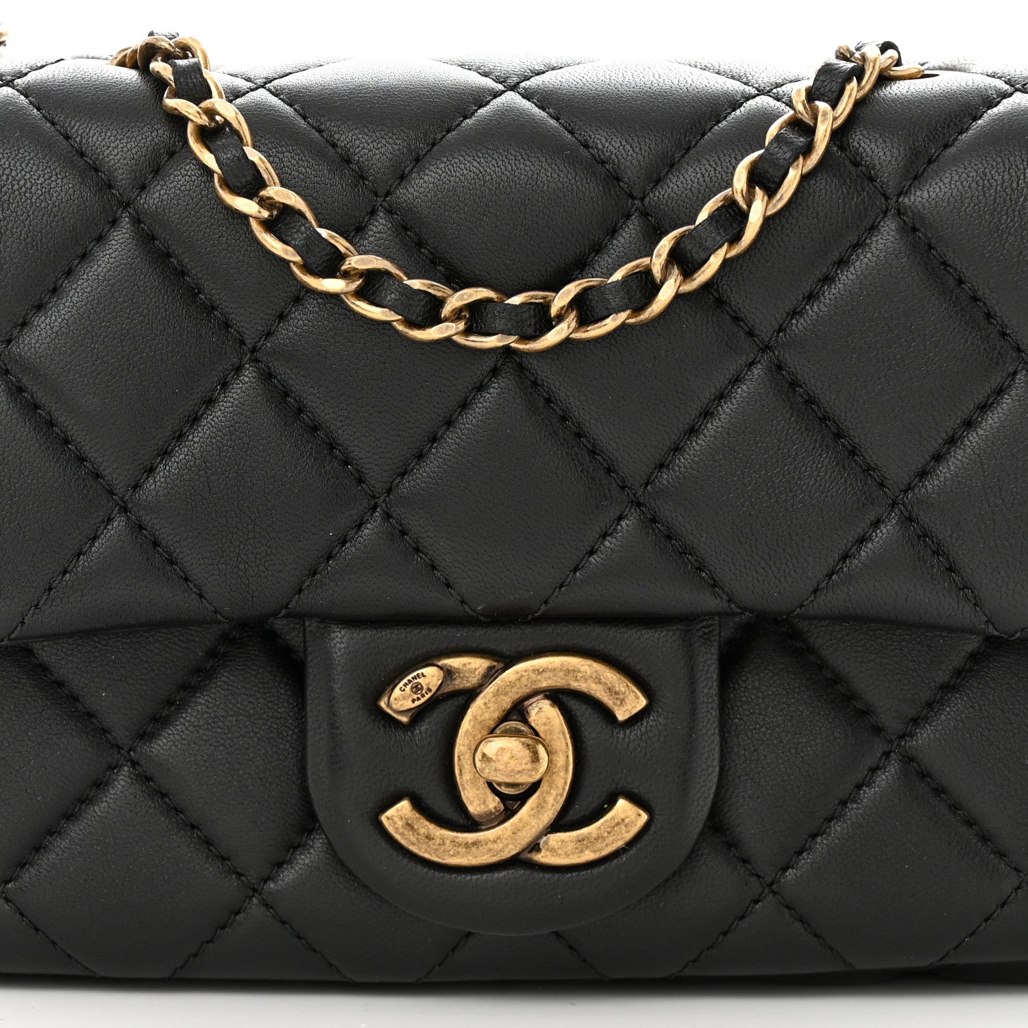Chanel Lambskin Small Grocery By Chanel Flap Black 11 of 16