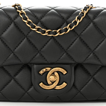 Chanel Lambskin Small Grocery By Chanel Flap Black 11 of 16