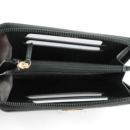 Chanel Caviar Quilted Boy Small Zip Around Wallet Black 5 of 6