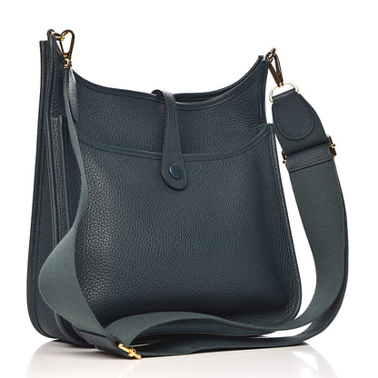 Hermes Taurillon Clemence Evelyne III PM Vert Cypress 3 of 11