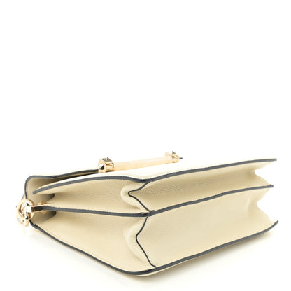 Valentino Garavani Grainy Calfskin Embossed VLTN Uptown Top Handle Bag Ivory 4 of 11