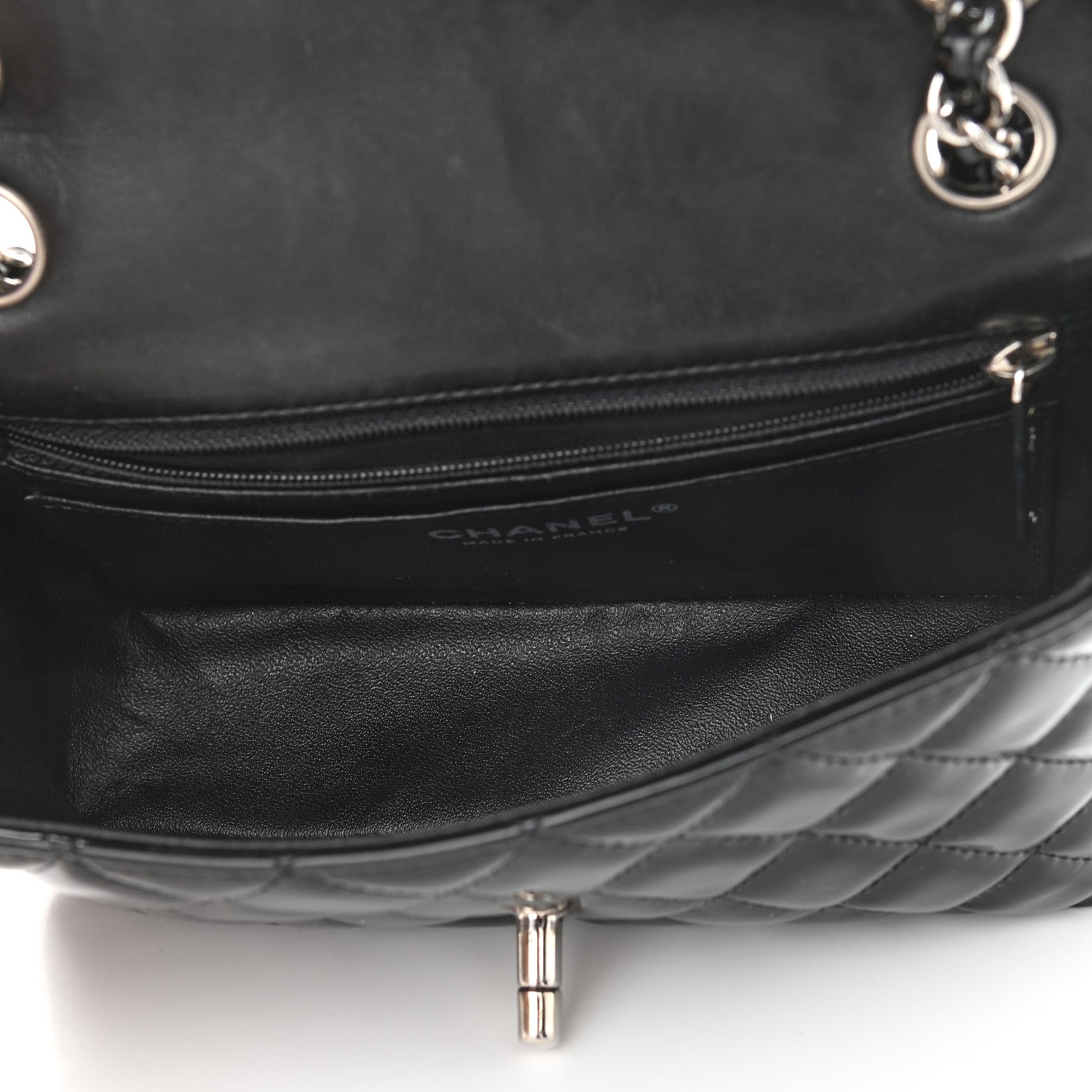 Chanel Patent Calfskin Quilted Mini Rectangular Flap Black 5 of 10