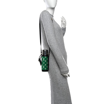 Louis Vuitton Jacquard Velvet Monogram Flask Holder Vert 2 of 9