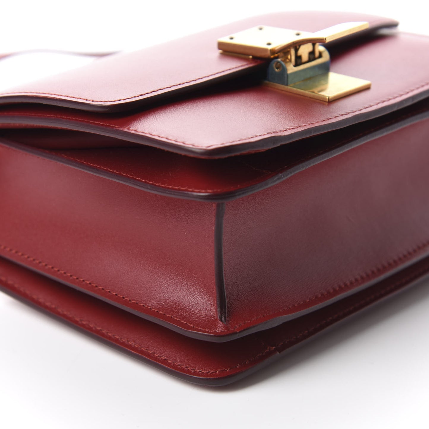 Box Calfskin Small Classic Box Flap Bag Red