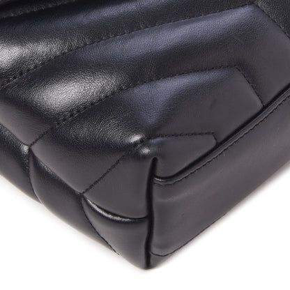 Saint Laurent Calfskin Y Quilted Monogram Toy Loulou Crossbody Bag Black 7 of 10