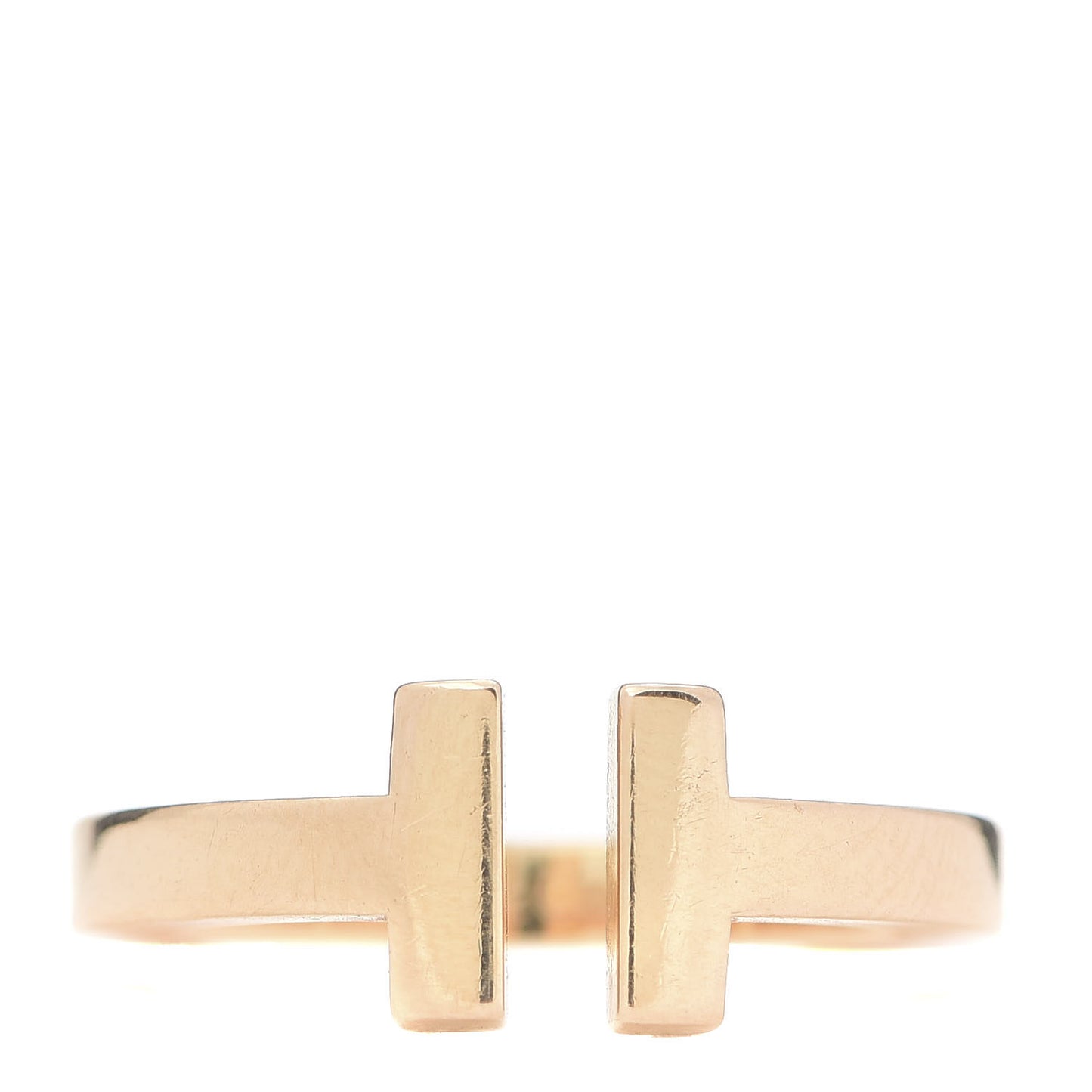 18K Yellow Gold T Square Ring 50 5.25