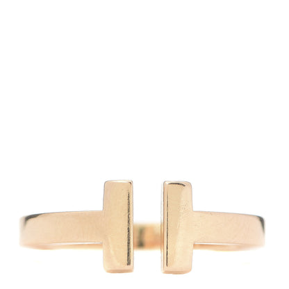 Tiffany 18K Yellow Gold T Square Ring 50 5.25 1 of 5