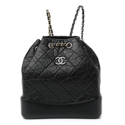 Chanel Aged Calfskin Quilted Small Gabrielle Backpack Black 1 of 9