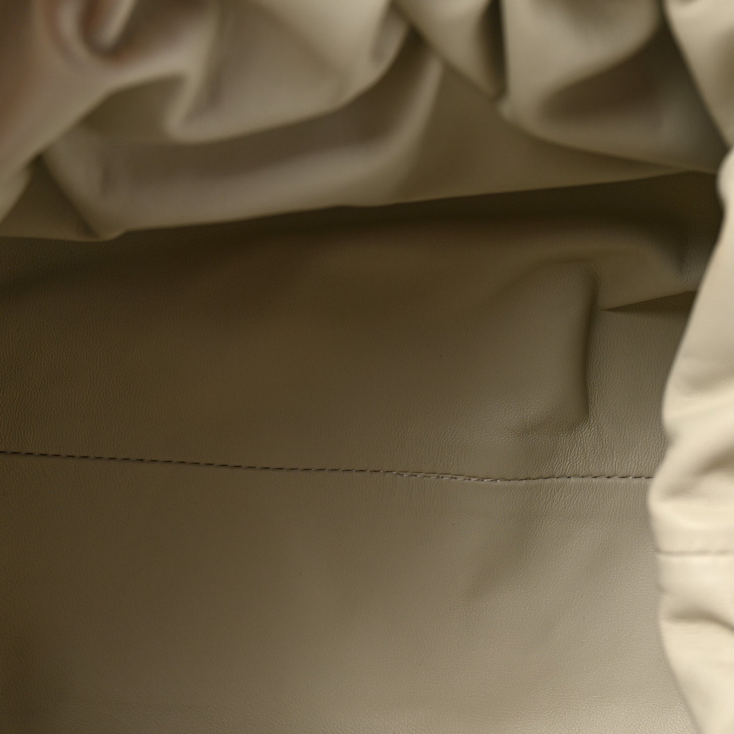 Metallic Crinkled Lambskin The Pouch Oversized Clutch Oro