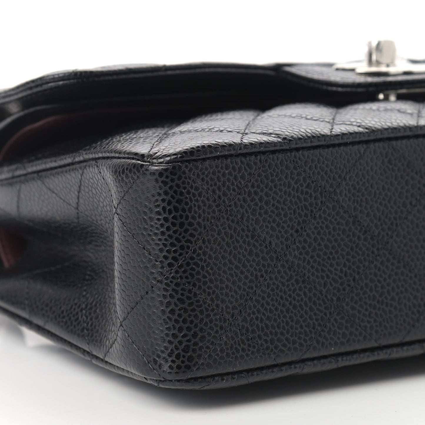 Caviar Quilted Small Double Flap Black