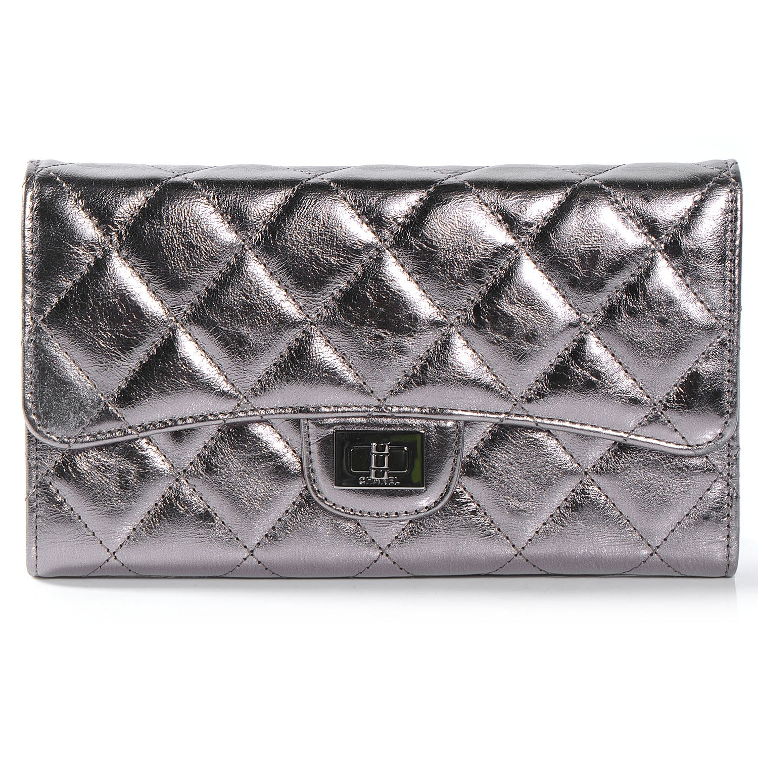 Chanel Lambskin Mademoiselle Reissue Wallet Metallic 1 of 7