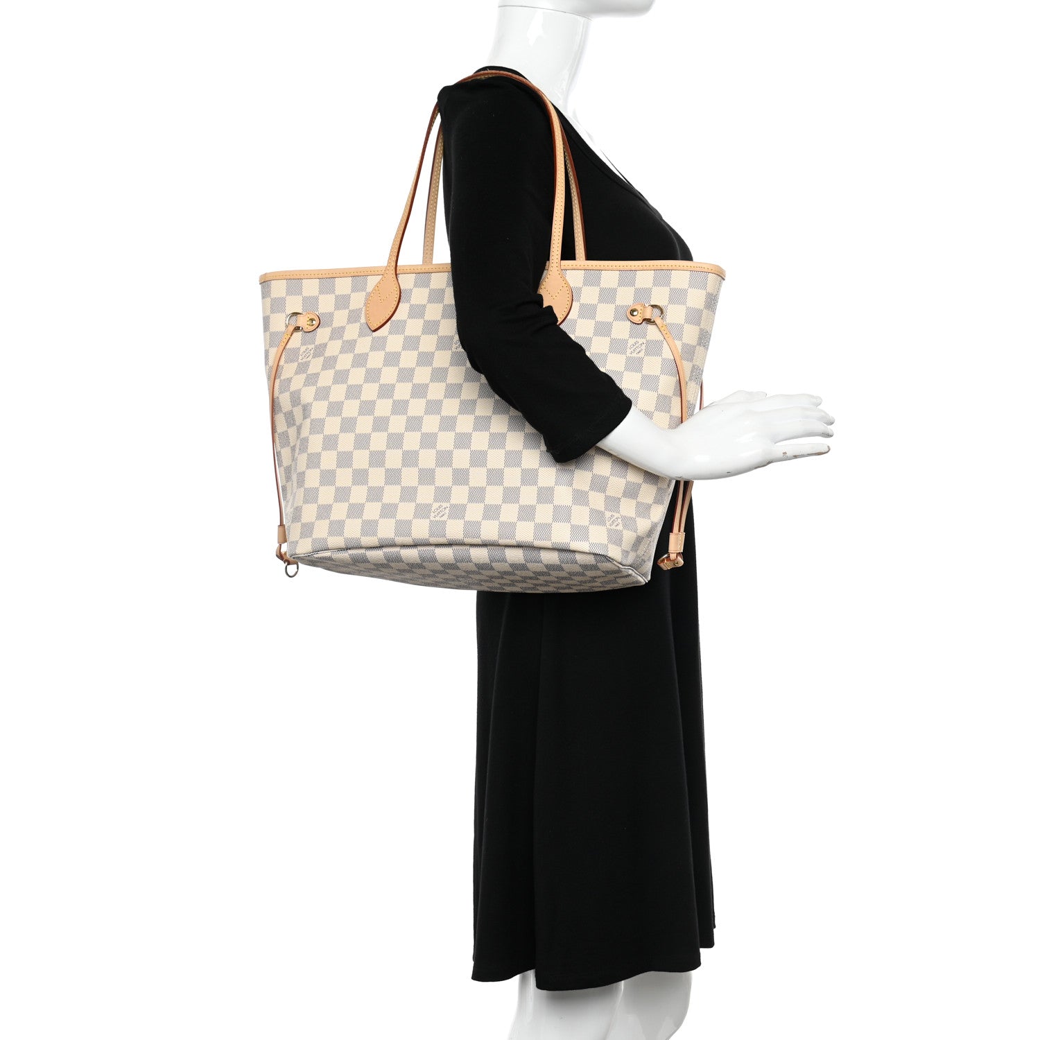 Louis Vuitton Damier Azur Neo Neverfull MM Rose Ballerine 2 of 11