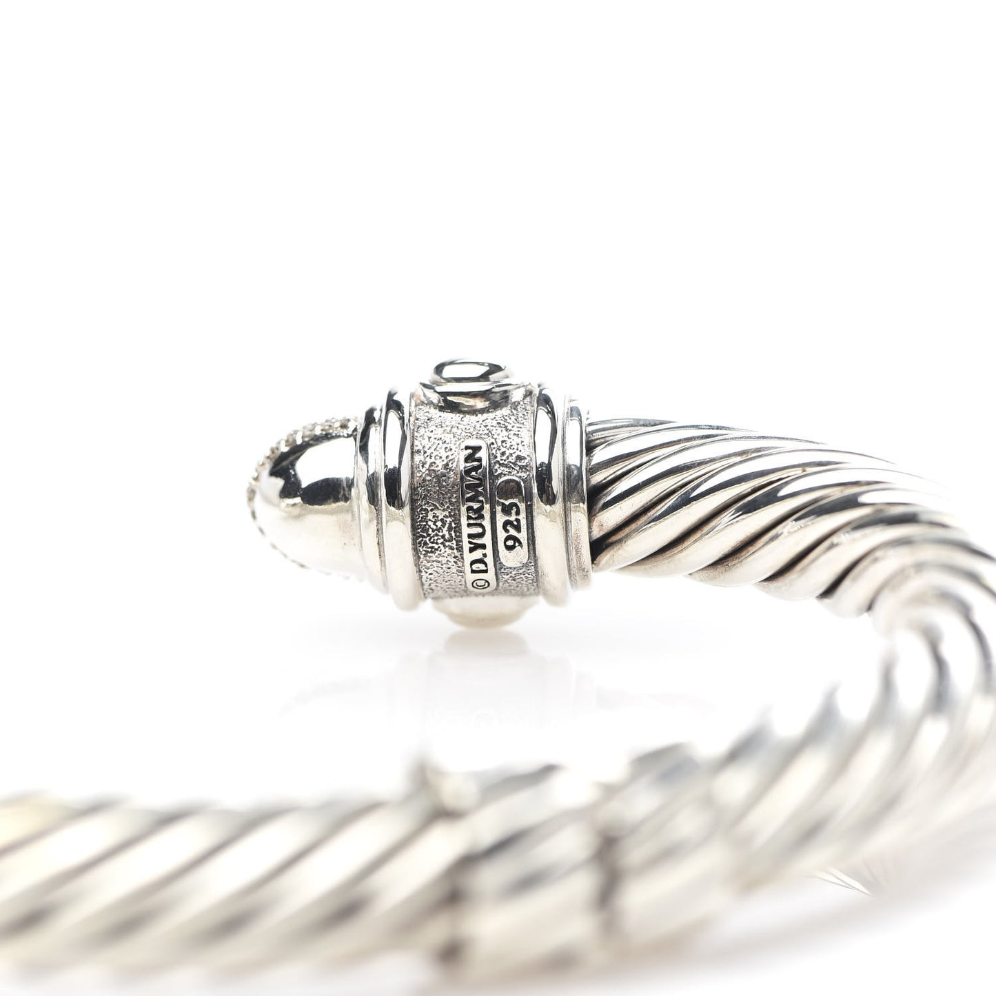 Sterling Silver Diamond 10mm Renaissance Bracelet