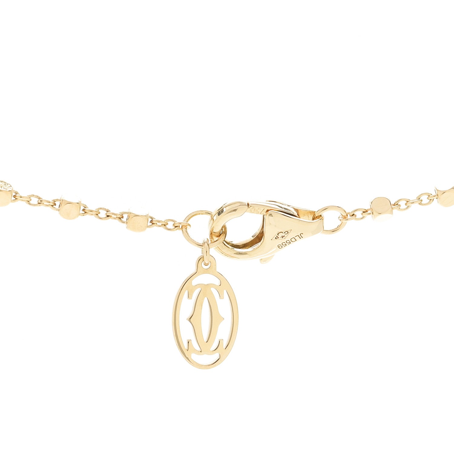 Cartier 18K Yellow Gold Cube Chain Necklace 4 of 5