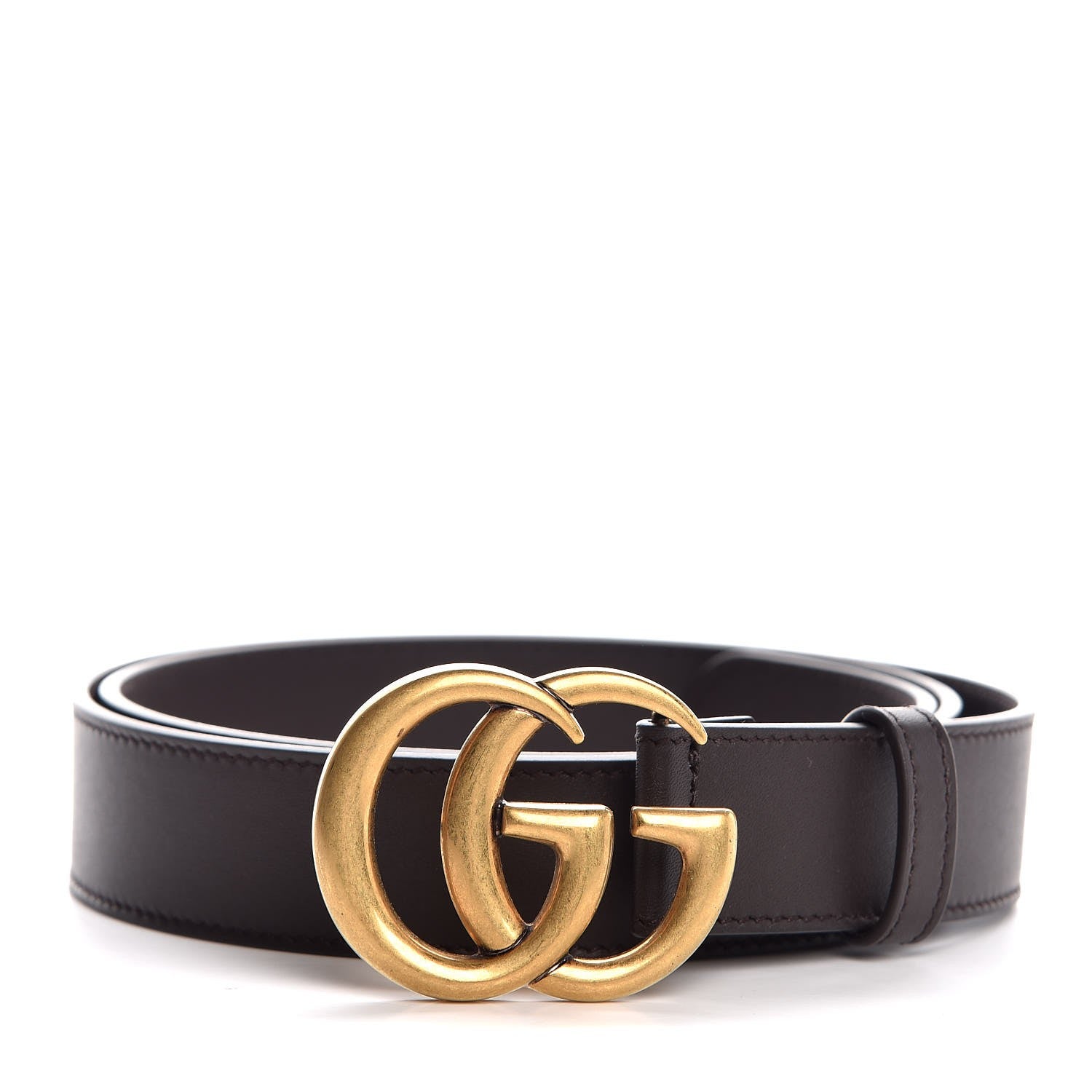 Gucci Moon Calfskin Double G 30mm Belt 90 36 Dark Cocoa 1 of 7