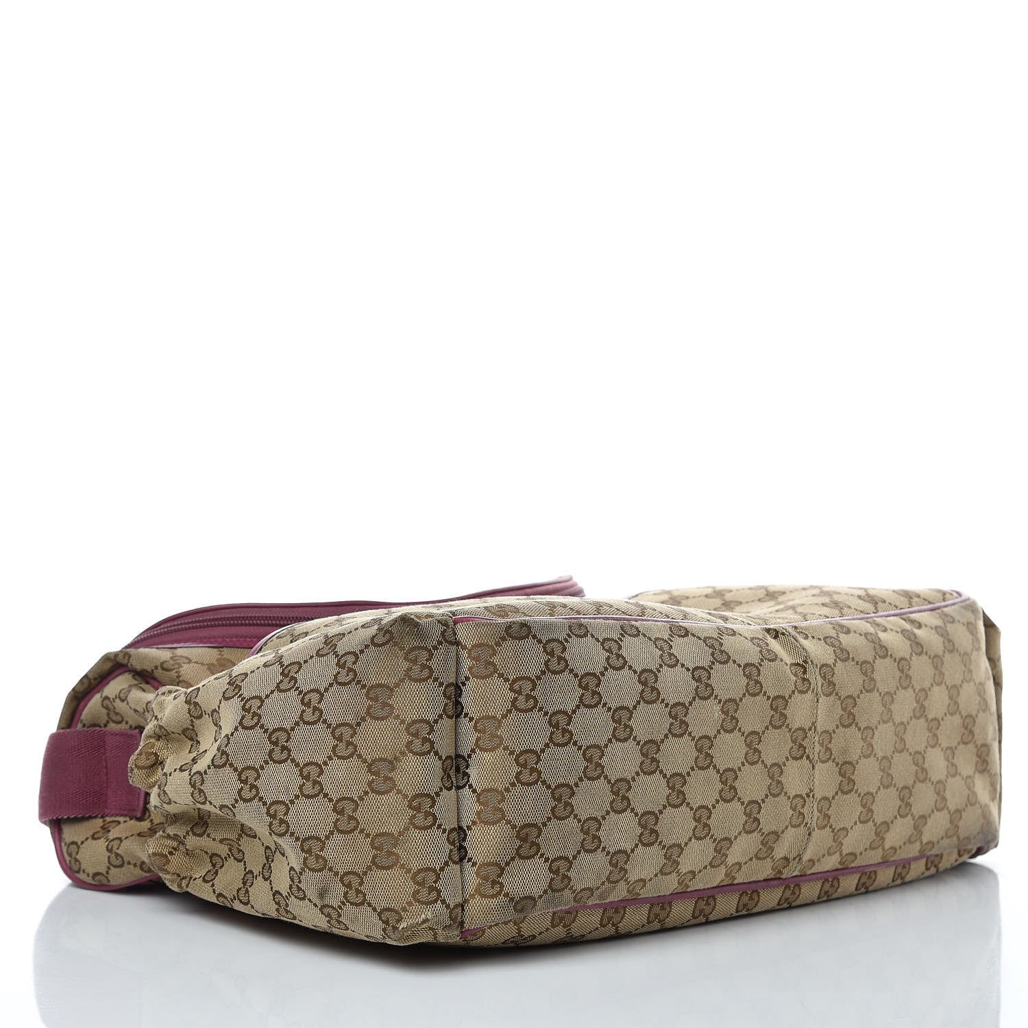 Gucci Monogram Margaux Calfskin Large Diaper Bag Beige Ebony Peonia Flower 4 of 17