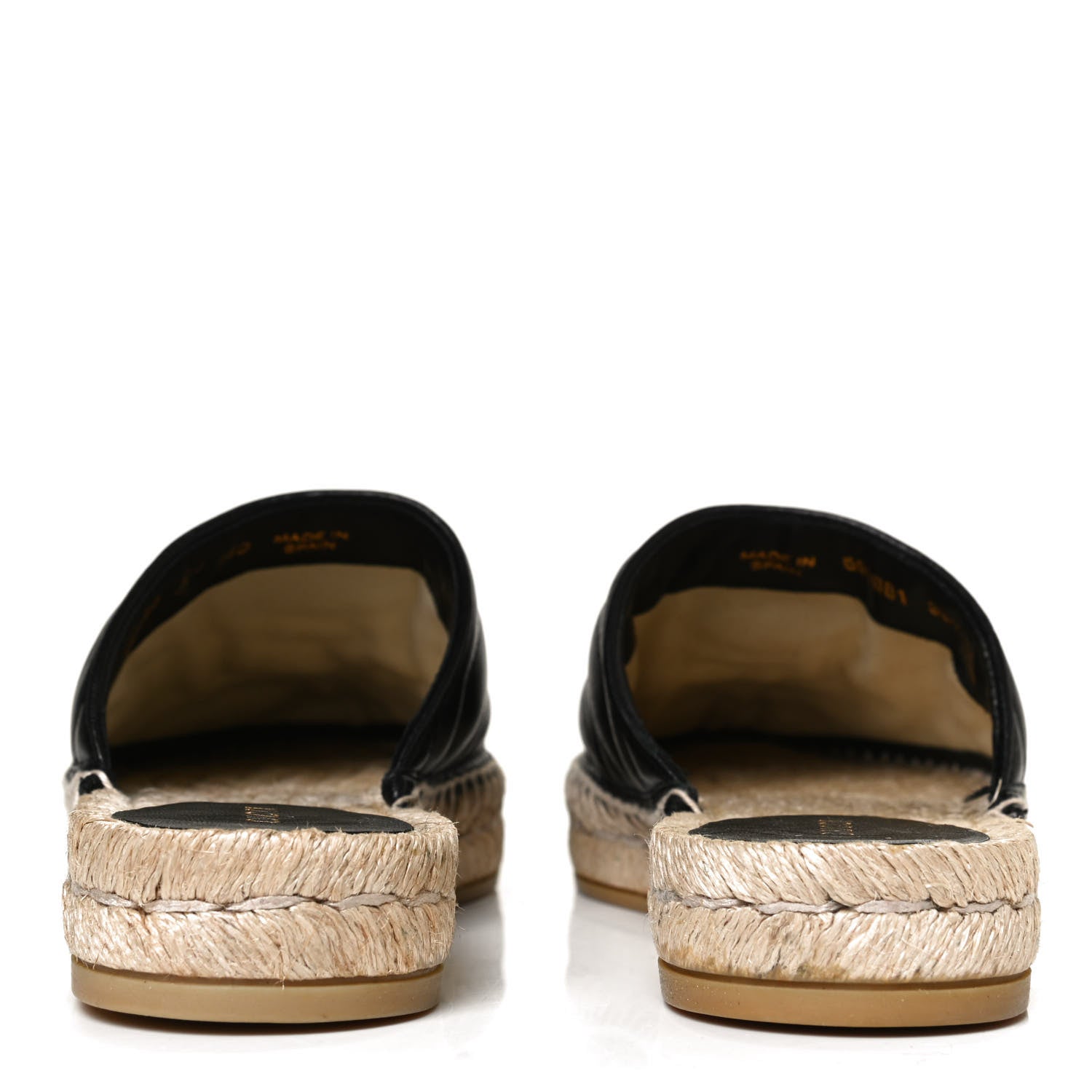 Gucci Nappa Matelasse GG Marmont Espadrille Slippers 36.5 Black 6 of 12