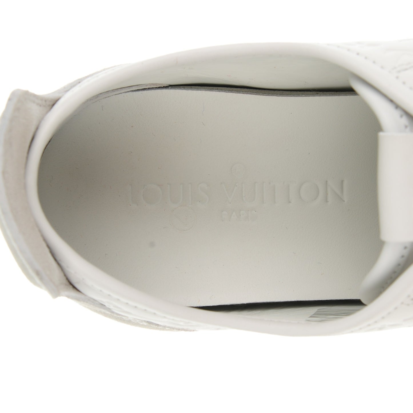 Calfskin Suede Monogram Punchy Sneaker 39 White