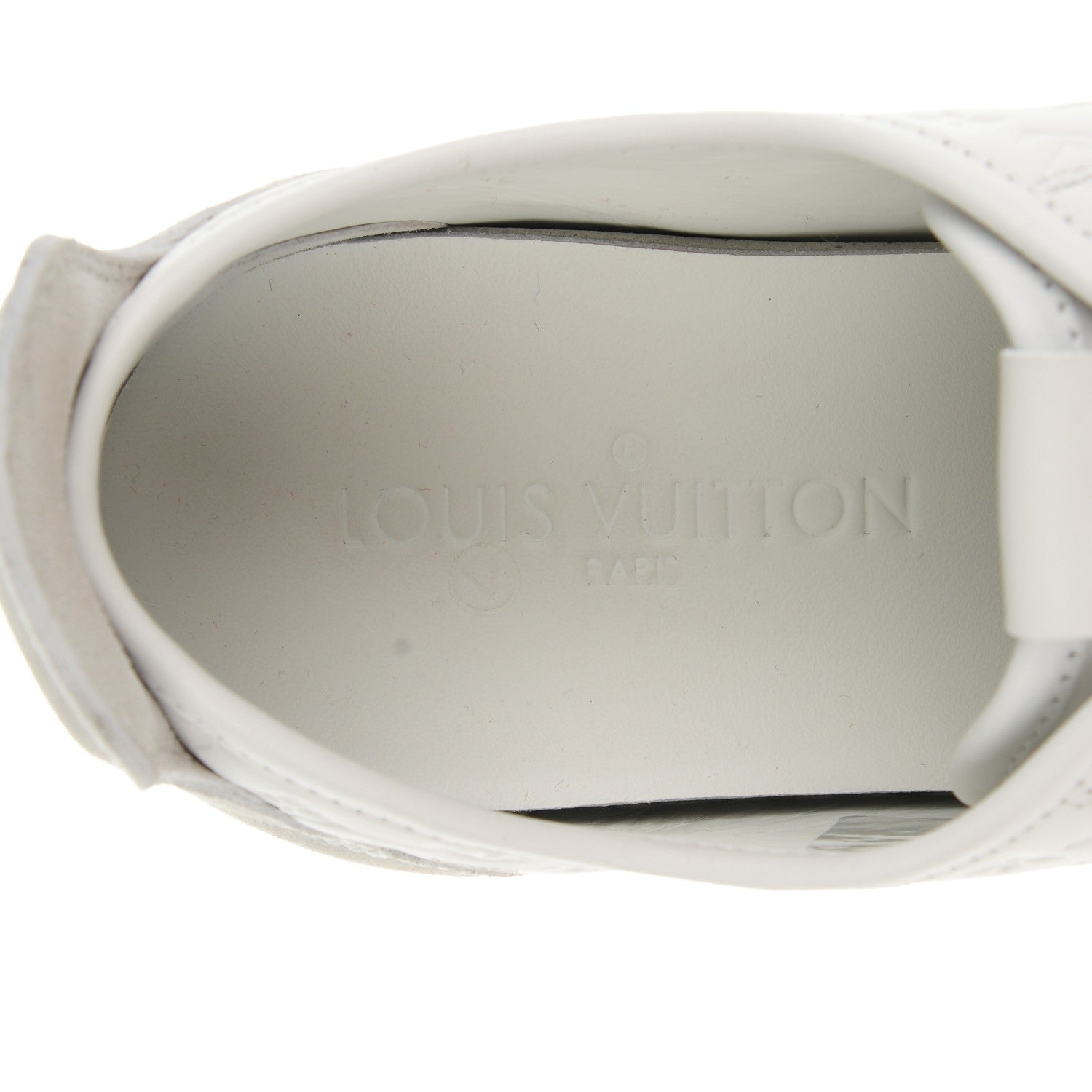 Louis Vuitton Calfskin Suede Monogram Punchy Sneaker 39 White 6 of 8