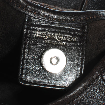 Saint Laurent Leather Mombasa Horn Bag Dark Brown 5 of 7