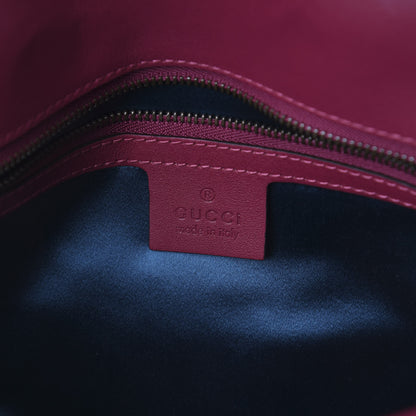 Gucci Velvet Matelasse Blind for Love Embroidered Medium GG Marmont Shoulder Bag Light Raspberry Rose Multicolor 7 of 8