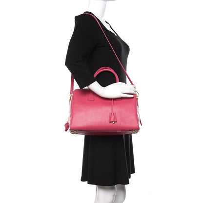 Prada Saffiano Bauletto Peonia 2 of 10